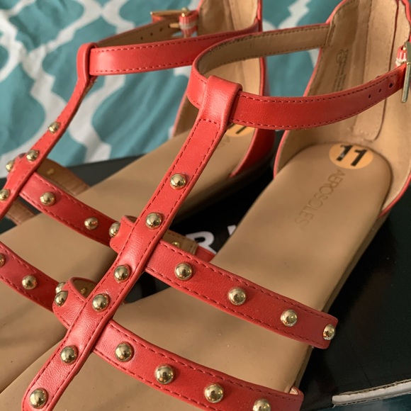 Brand new tangerine gold studded sandals - Picture 2 of 4